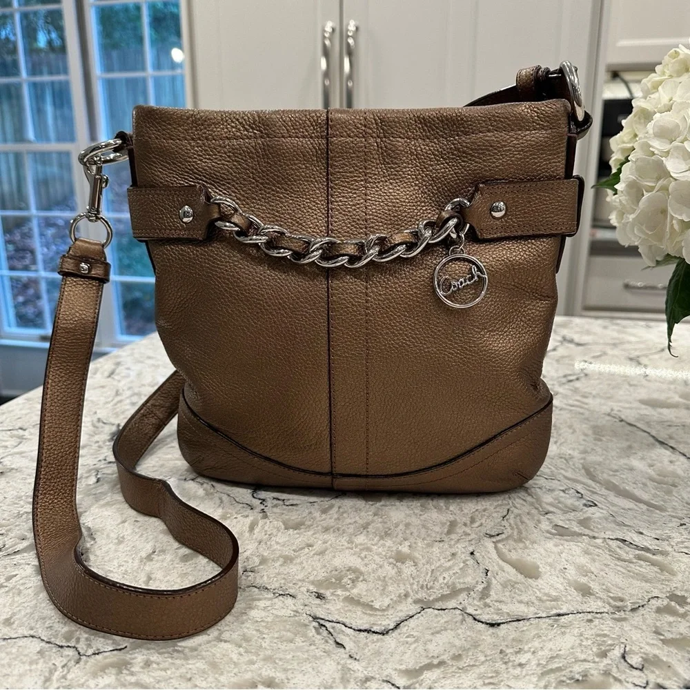 COACH Convertible Chain Duffel in Bronze, Style F19722